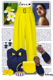 nr 1336 - Navy &amp; yellow