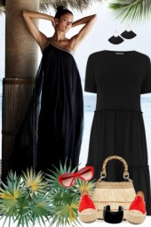 nr 2919 - Summer black dress