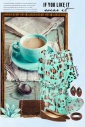 nr 4319 - Turquoise &amp; brown