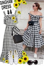 nr 4993 - Gingham dress