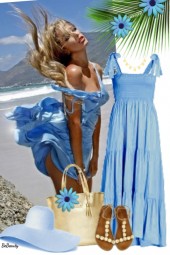 nr 5184 - Blue summer dress