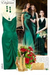 nr 5610 - Emerald green dress