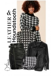 nr 5783 - Leather &amp; houndstooth