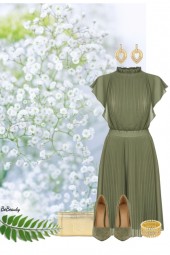 nr 9334 - Olive green dress