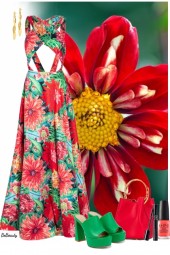 nr 9670 - Floral maxi dress