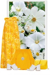 nr 9752 - Floral maxi skirt