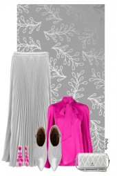 nr 10546 - Silver &amp; hot pink