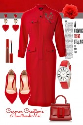 Journi's Red Business Dress Outfit