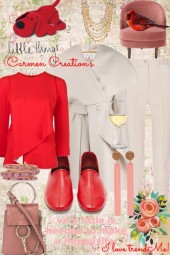 Journi's Winter Red And White Outfit