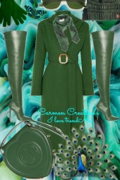 Journi's Winter Emerald Green Coat Outfit