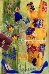 Journi's Fashion Flower Print Dress Outfit