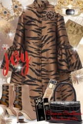 Journi's Joyful Designer Holiday Coat Outfit