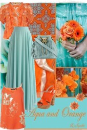 Aqua and Orange