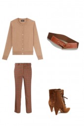 brown cardi