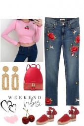 Pink and red everyday outfit