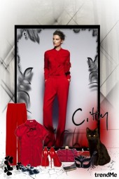 black cat &amp; red woman 