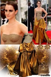 *Emma Watson know how to wear gold dress*