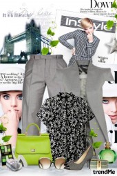 Gray fashion with bit of green