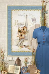 Vintage fall (blue dress)