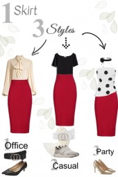 Spring 2021 - red skirt styles 