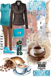 Coffee in turquoise 