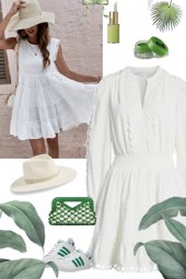 White and green