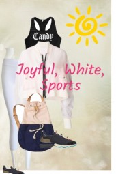 Joyful white sports 