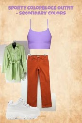 Sporty Colorblock Outfit - Secondary Colors