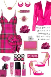 Pink Plaid Dress
