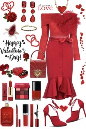 Red Feather Top Valentine
