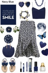 #300 Navy Blue And White