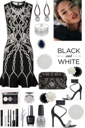 #301 Black and white Dress