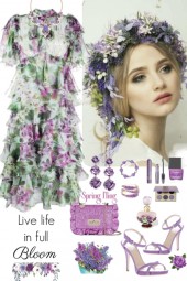 #331 Purple And Green Spring Dress