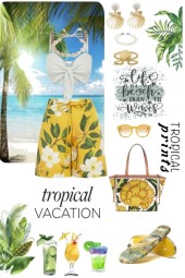 361 Tropical Vacation Printed Shorts