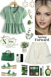 #400 2023 Green Gingham Top