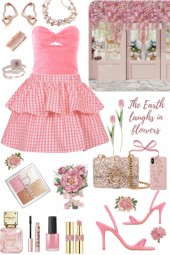 #414 2023 Pink Spring Skirt And Top