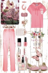 #416 2023 Pink Sleeveless Sweatshirt