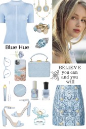 #452 2023 Light Blue Print Skirt
