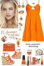 #531 2023 Orange Summer Dress