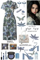 #554 2023 Blue  Dress Dragonflies  Butterflies