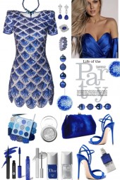 #969 2024  Bright Blue Party Dress