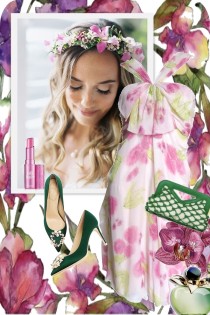 Kjole med lilla blomster 18-4-25