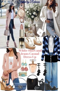 White Shirt and Jean Dress Up Styles