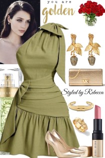 Romantic Olive Green Date Look