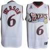  Allen Iverson #6 White NBA Si - Fatos de treino - 