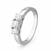 10KT White Gold Round Diamond Three Stone Ring (1/4 cttw) - リング - $269.00  ~ ¥30,275