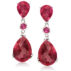 14.60 ct. t.w. Ruby Drop Earrings in Ste - Naušnice - 