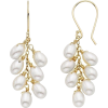 14K Gold Cultured Pearl Earrings - Uhani - 
