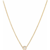 14k Gold Bezel Diamond Necklace - Ogrlice - 