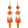 1860s coral earrings - Aretes - 